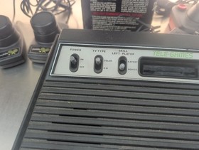 Atari 2600 Black Vader Console With Slik Stick Joysticks And Power/Coax - TESTED