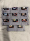 Super Nintendo SNES Lot of 11 Games Mario Mickey X-Men Tested Working Cartridges