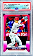 Shohei Ohtani RARE PINK FUCHSIA REFRACTOR /299 BOWMAN CHROME PSA 10