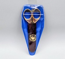 DOVO Solingen 3.5" Gold Plated Cross Embroidery Scissors Germany Vintage NEW