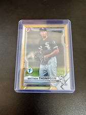 Matthew Thompson 2021 Bowman 1st Edition #BFE-74 - Gold Foil Prospect /50