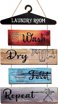 Rustic Laundry Room Decor, Laundry Room Pictures Wall Decor, Wooden Wall Art wit