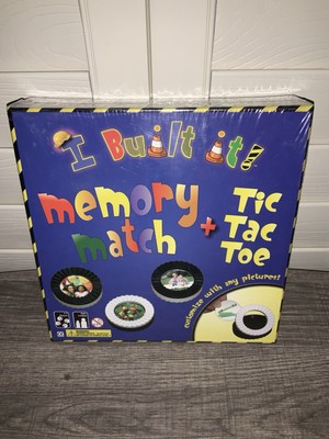 I BUILD IT! Memory Match And Tic Tac Toe- Customizable Factory Sealed