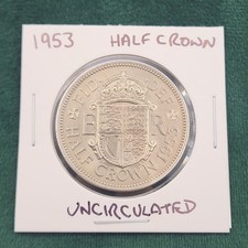🇬🇧 1953 QEII Half Crown Uncirculated From Sealed Set #CF376