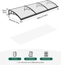 3M in Weiß ! Vordach Haustür Vordach für Haustür Türvordach Türdach Überdachung