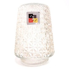 Lampenschirm 150 115 83 mm Glas klar Struktur mit Gewinde Vintage Retro Lampe