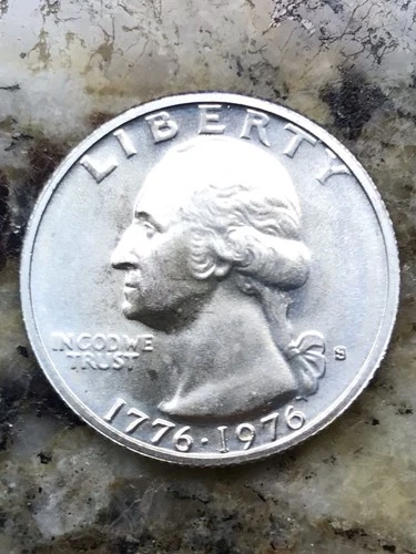 1976 S 40% Silver Washington Bicentennial Quarter Mint Uncirculated