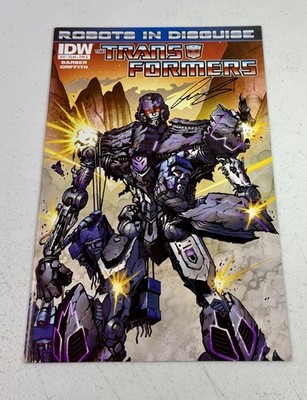 TRANSFORMERS # 12 ROBOTS IN DISGUISE IDW COMICS 2012 SIGNED BY ANDREW GRIFFITH