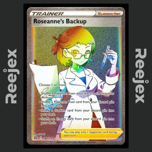 Roseanne's Backup - 180/172 - Secret Rare - Brilliant Stars - Pokemon - NM/M