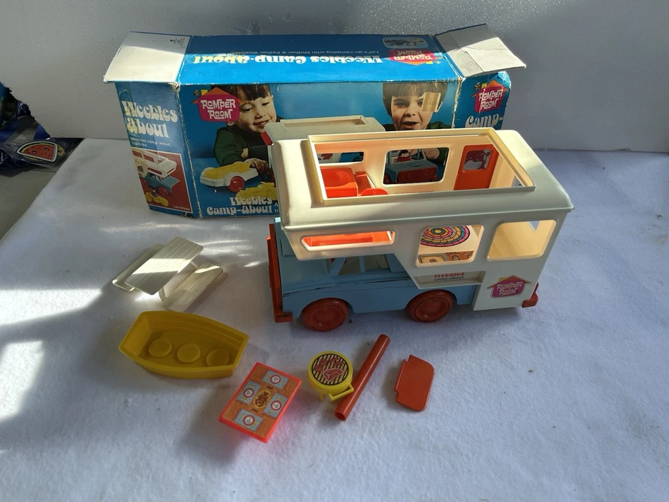 Hasbro Romper Room Weebles Camp-About 1972 de colección (sin remolque) en caja Foto 4 de 4