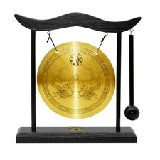 Hooshing Feng Shui Gong Brass Desktop 7.5 x 1.75 x 8.2 inches, Double Dragon