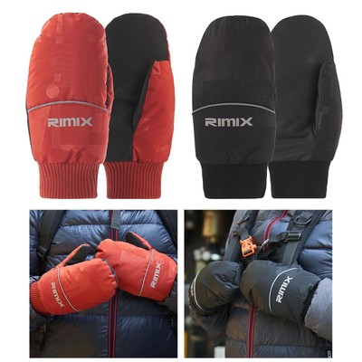 Winter Entendaunen Fäustlinge Ski Wandern Warme Dicke Handschuhe Wasserdicht