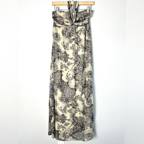 Retro Love Fire Babydoll Halter Tie Back Maxi Dress Whimsigoth Fairy Grunge Med