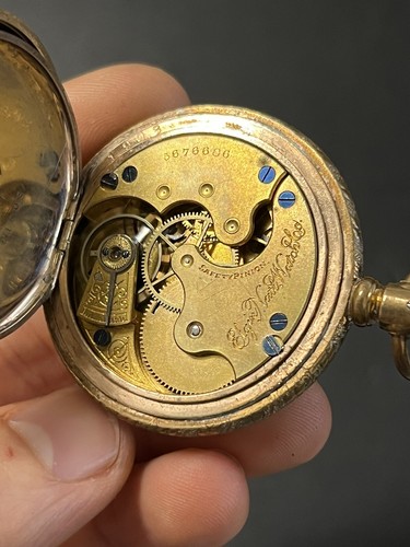 ( 1895) Elgin Model 2 Grade 117 6s 7J Pocket Watch (GF Case)( Runs) - Picture 13 of 16