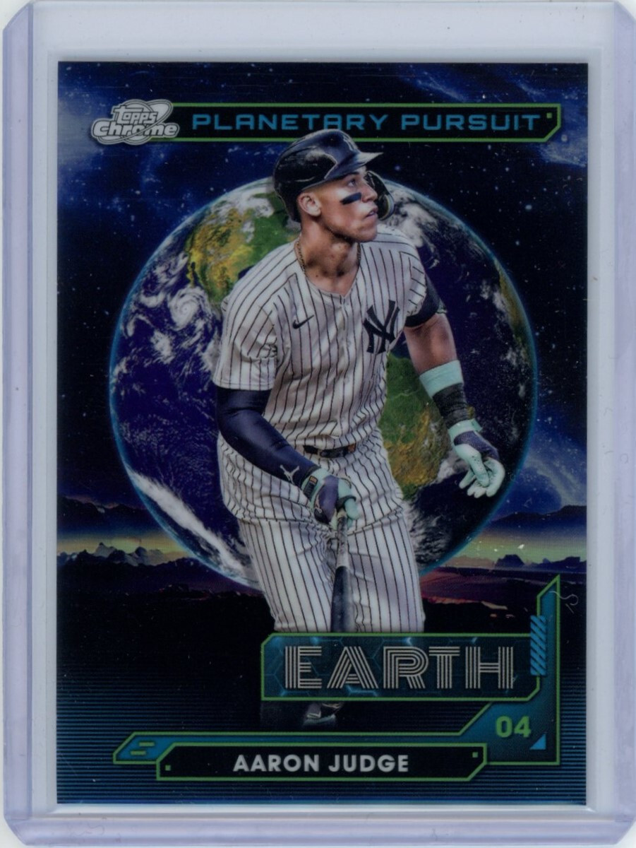 Aaron Judge 2024 Topps Chrome Cosmic Planetary Pursuit Earth #1 New York Yankees