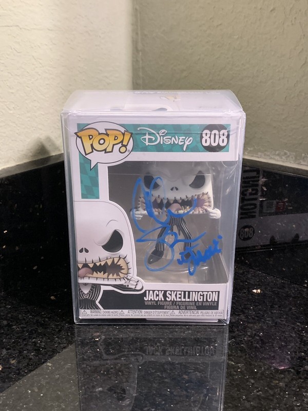 Chris Sarandon Signed Jack Skellington Funko POP 808 W/COA + Protective Case New