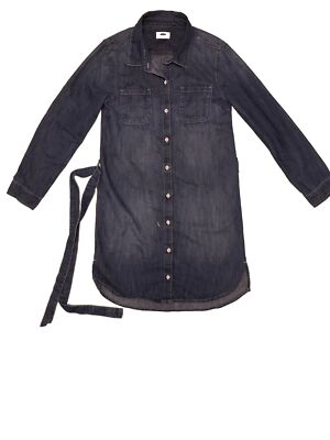 Old Navy Denim Shirt Dress Button Down Long Sleeve Jean Dress