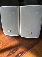 Pair of DUAL Indoor / Outdoor SPEAKERS White Model LU43PW White 3-Way 8x5x5