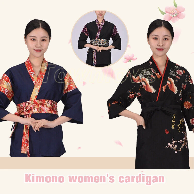 Happi Sushi Chef Coat Serving Short Kimono Sushi Chef Jacket Hotel Uniform - Image 3 of 4