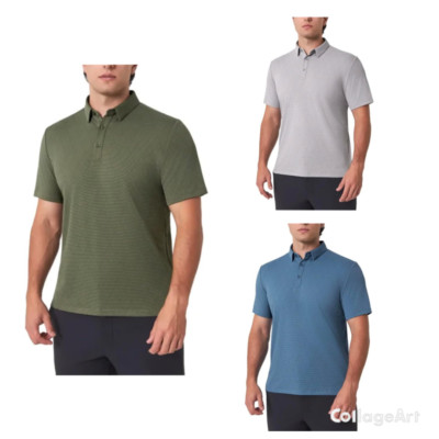 Modern Ambition Men's Stretch Moisture Wicking Short Sleeve Polo Shirt