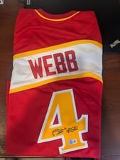 SPUD WEBB SIGNED JERSEY (BECKET AUTHENTIC COA #BN84046)