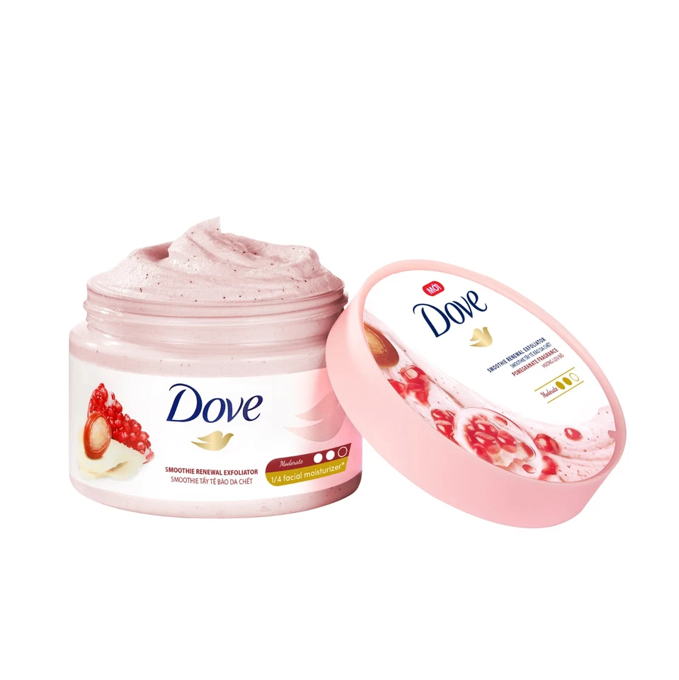 1x Dove Smothie Renewal Exfoliator Moisturizing Body Scrub Pomegranate Fragrance - Image 4 of 4