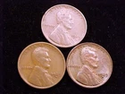 1929-P  VF,  1929-D VG, and 1929-S  AU  Lincoln Cents, a (3) Three  Coin Lot