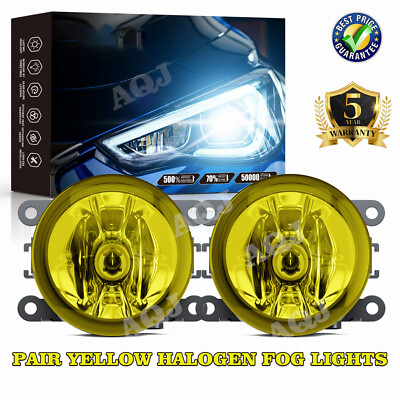 For 2014 2015 2016-2018 Jeep Cherokee halogen yellow Fog Lights Lamp Replacement