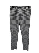 Tommy Hilfiger Pants 12 Women's Black White Gingham Plaid Pull On Slim Ankle