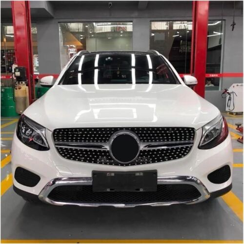 AMG LOOK SILVER DIAMOND GRILL for Mercedes GLC Coupe X253 C253 2015-2018 - Picture 1 of 19