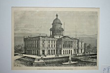 CAPITOLE SACRAMENTO CALIFORNIE Gravure Clerget USA Etats Unis XIX°