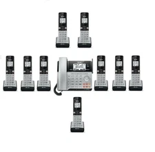 AT&T 2 Line Corded/Cordless Answering System with 10 Handsets and Connect to Cel