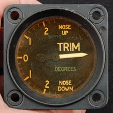 Smiths Desynn RAF Hawker Hunter Jet Aircraft Trim Indicator Gauge Made England