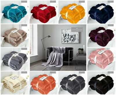 Sherpa Überwürfe Luxus kuschelig warm große Fleecedecke Schlafsofa Doppelbett King