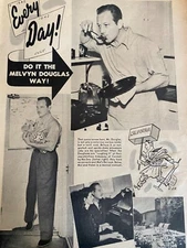Melvyn Douglas, Full Page Vintage Clipping, a