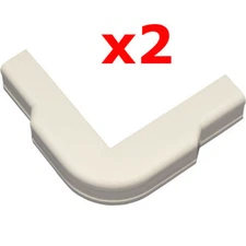 2 Pack - 1.25" Raceway Conduit Cable Management Wire Mold Outside Corner White