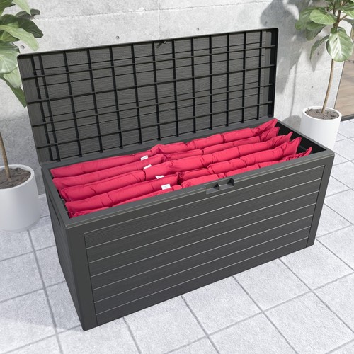 CASARIA® Gartenbox Auflagenbox Griffe Verschlussvorrichtung Garten Box Anthrazit - Bild 9 von 10