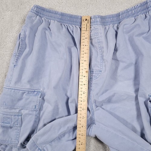 Vtg Big Dogs Shorts Mens 1X Pull On Elastic Waist Blue Pockets Camp Hiking - Picture 9 of 14