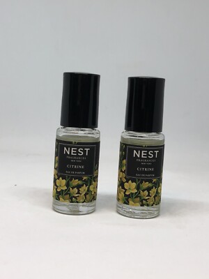 2 X Nest Citrine Rollerball Mini Fresh Citrus Travel Size 0.13oz / 4 ML each New