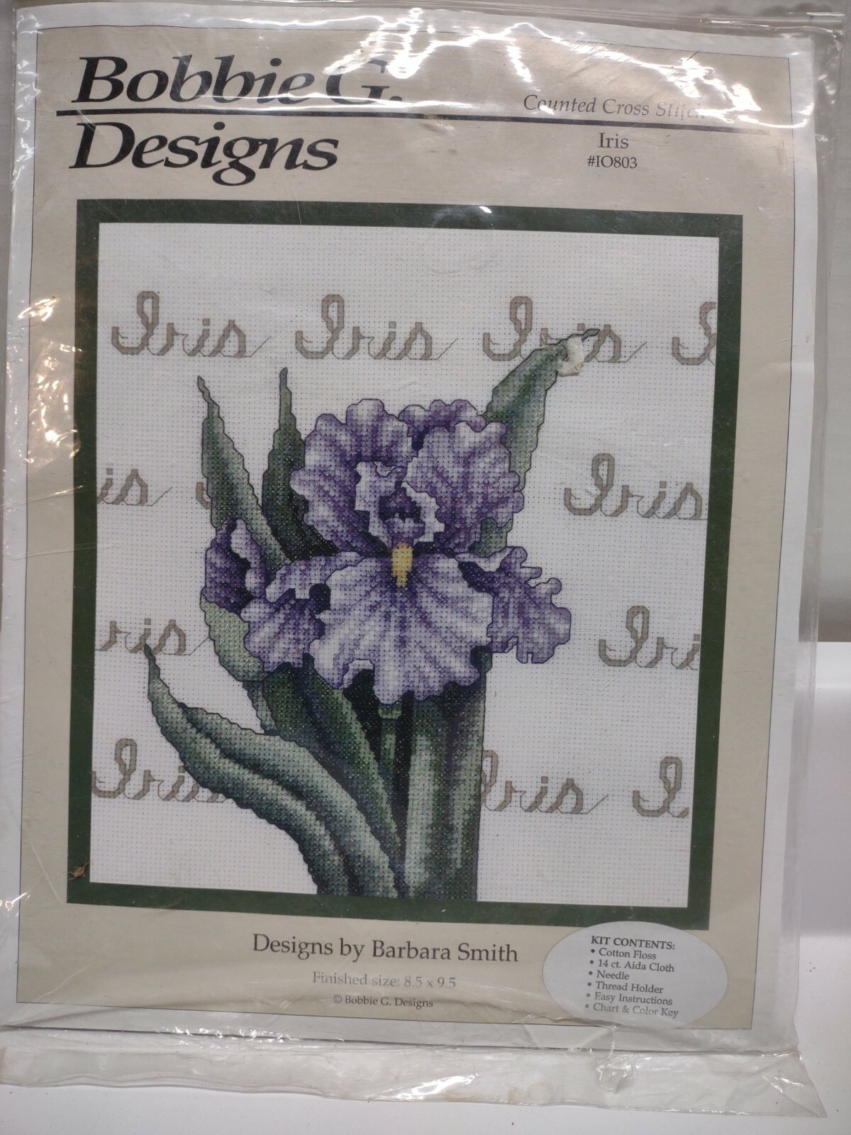 Bobbie G. Designs IRIS (Purple) cross stitch Pattern By Barbara Smith | eBay