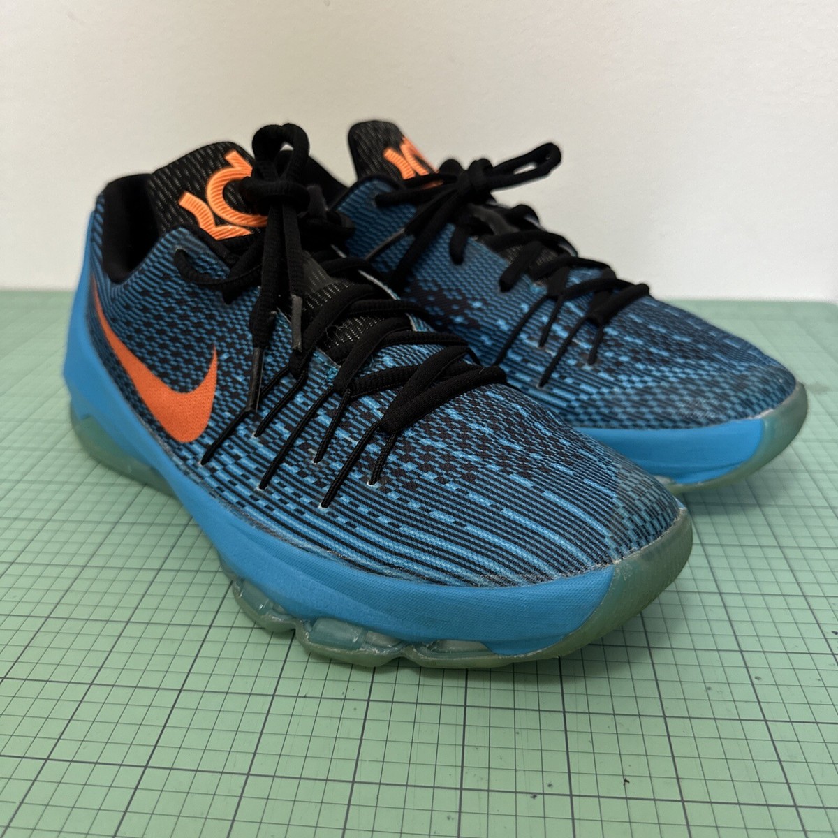 Nike KD 8 Youth Size 6.5 Y Kevin Durant OKC Aqua Blue Orange