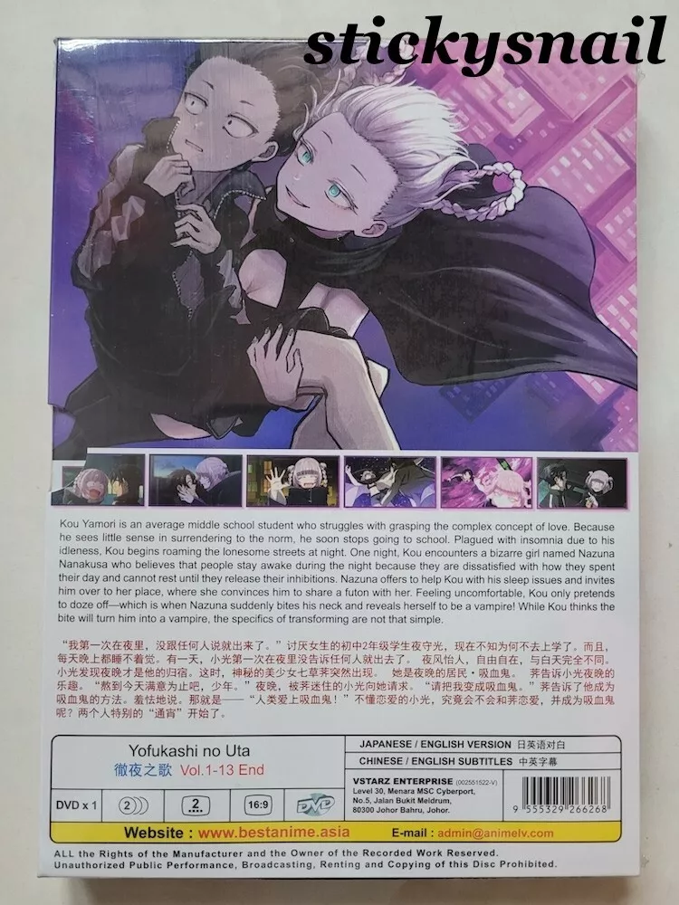 DVD Anime Yofukashi No Uta (Call Of The Night) TV Series (1-13 End) English