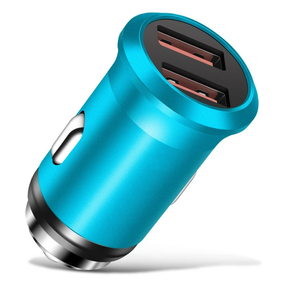 Adaptador de corriente cargador de coche USB de 2 puertos para iPhone 15 14 13 12 11 X Samsung Android Foto 2 de 3