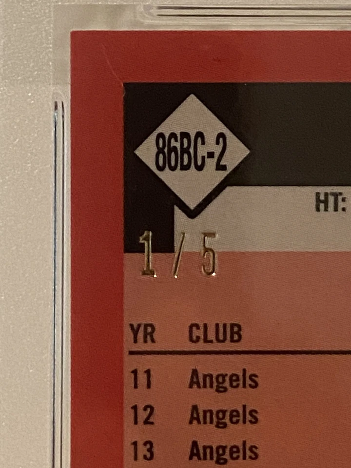 PSA10 2021 Topps Chrome 1986 86BC2 MIKE TROUT REFRATOR VERMELHO 1/5 PSA 10 - Imagem 3 de 3