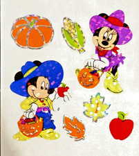 Sandylion Disney Very Rare Glittery/Shiny Halloween Scarpbooking Stickers T28