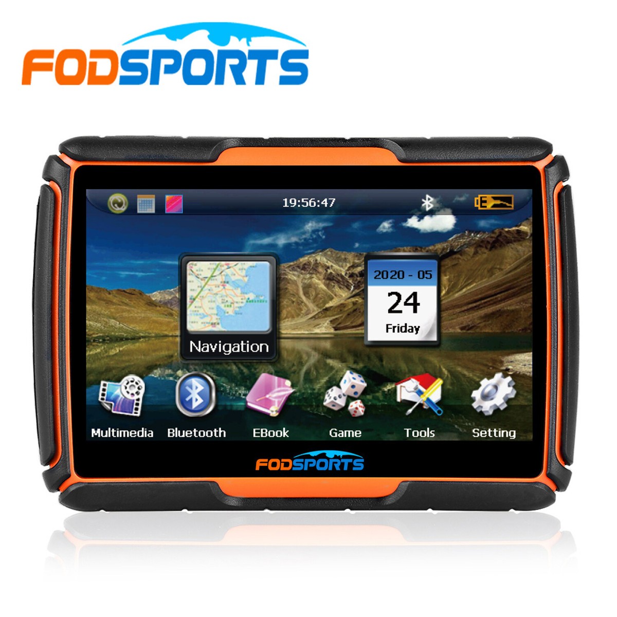 8G Waterproof Motorcycle GPS Navigator Flash Bluetooth