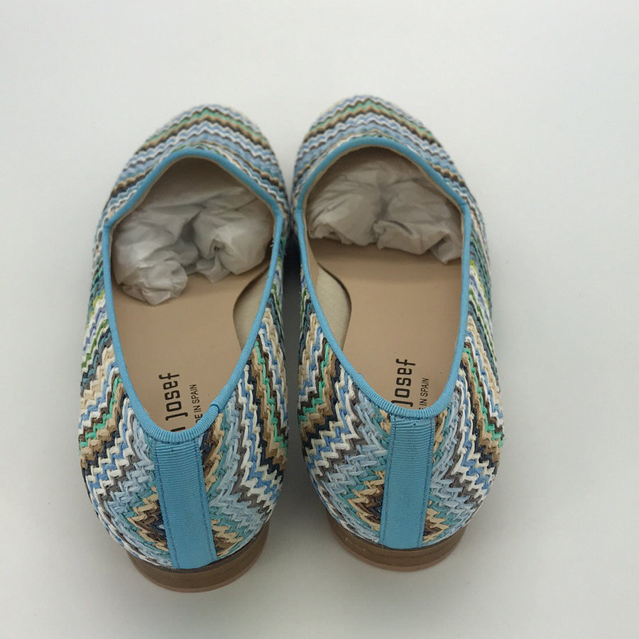 Jon Josef Blue And marrone Zig Zag Woven Flats Taglia Taglia Taglia 8.5M 8c6588 Jon Josef Blue And marrone Zig Zag Woven Flats Taglia Taglia Taglia 8.5M 8c6588
