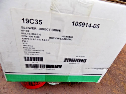 Lennox 105914-05, Blower Motor, Constant Torque, 1/2 HP, 208/230V-1Ph, 48 Frame,