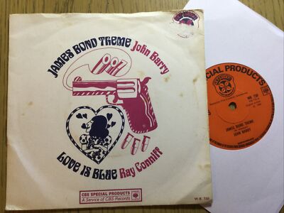 John Barry James Bond Theme 007: EX/EX  Condition 7  Vinyl Single Free UK Post