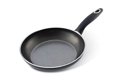 Hohe schwarze Pfanne Bakelitgriff Durchmesser 22 cm Silex Induction